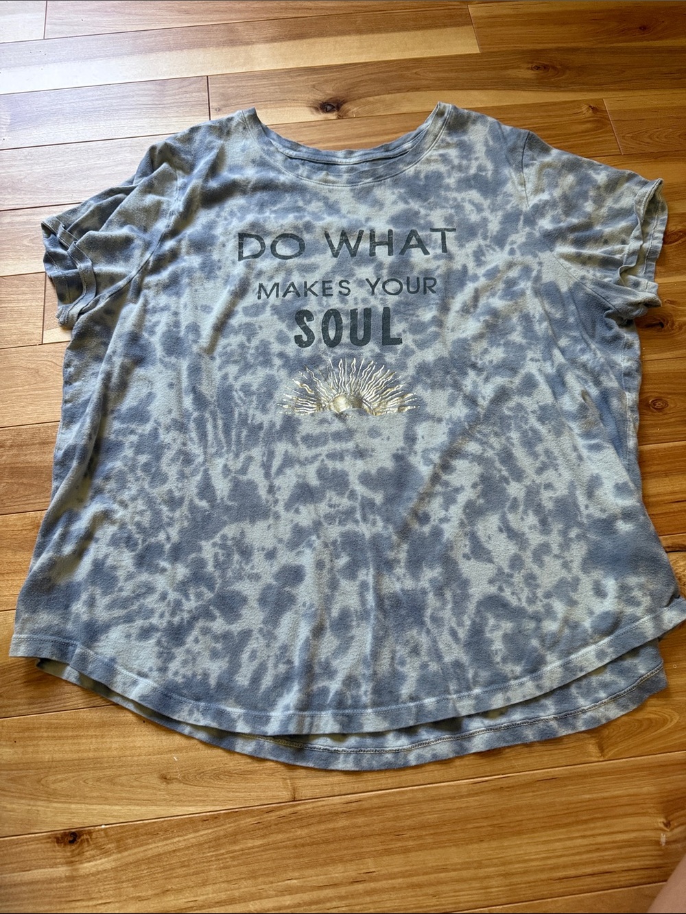 Old Navy Blue Tie-Dye 'Do What Makes Your Soul' Short Sleeve Tee